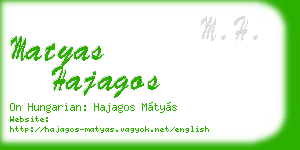 matyas hajagos business card